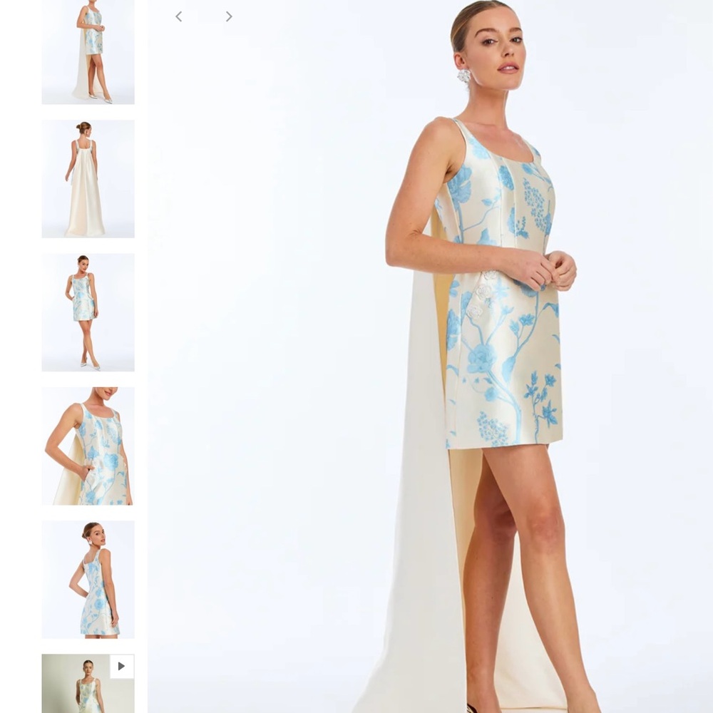 Mestiza New York 
2025 BRIDAL
Elegant Sheath Dress with detachable cape